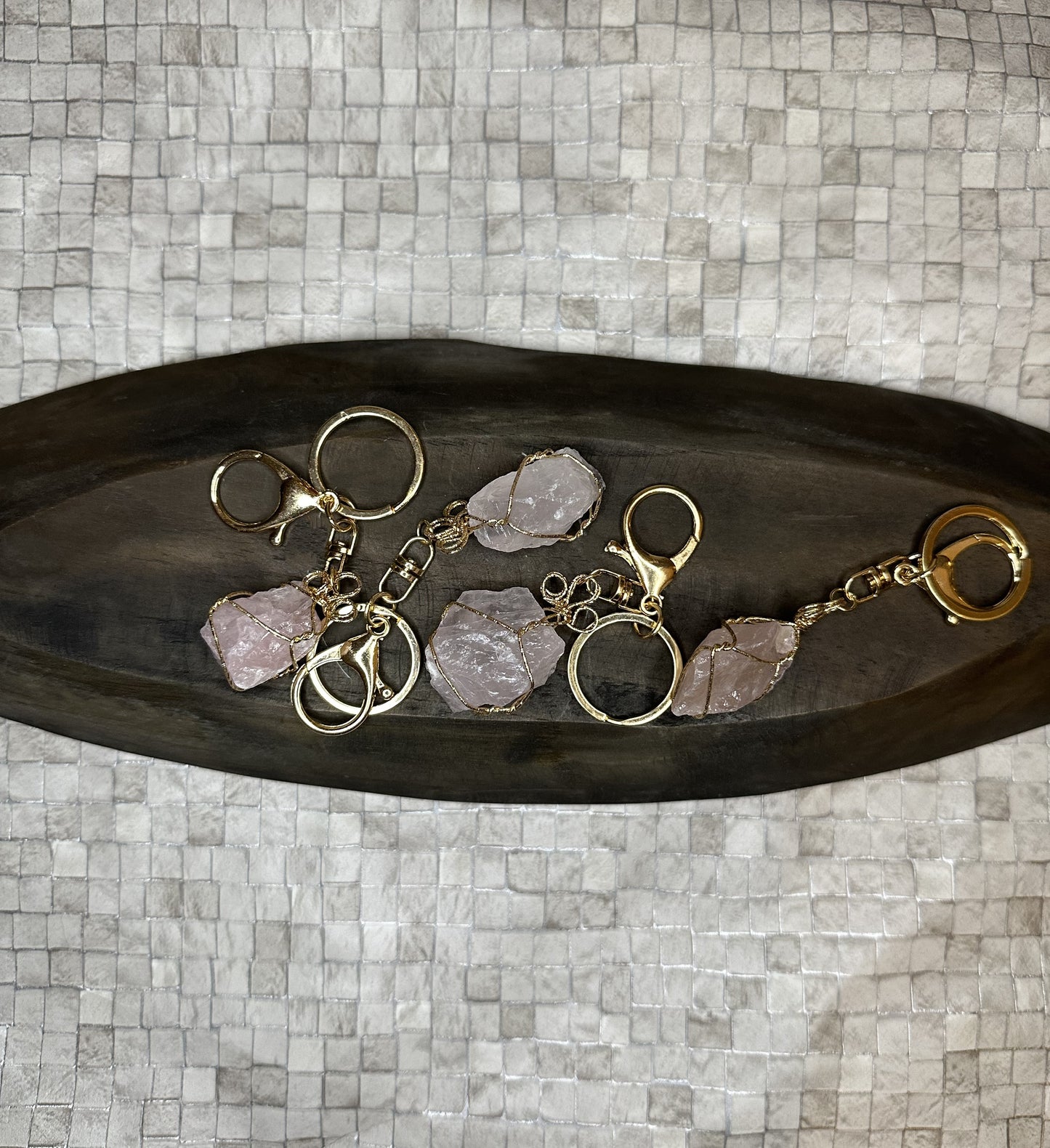 Rose Quartz Keyring