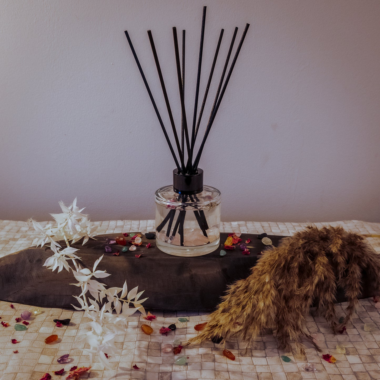 Rose Quartz Crystal Infused Reed Diffusers - Customisable (100ml)