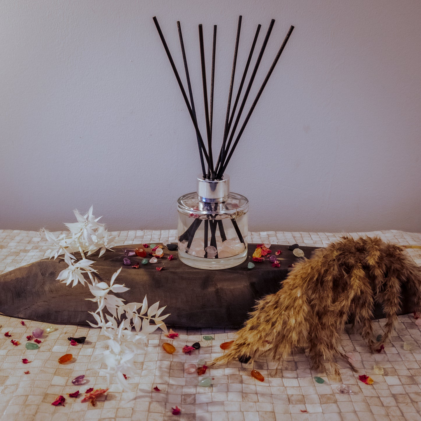 Rose Quartz Crystal Infused Reed Diffusers - Customisable (100ml)