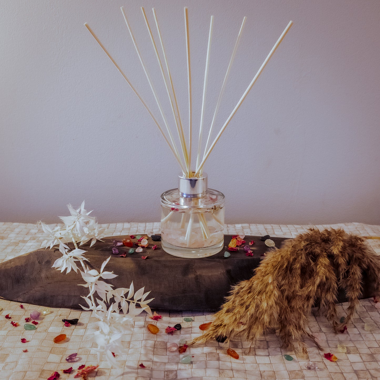 Rose Quartz Crystal Infused Reed Diffusers - Customisable (100ml)