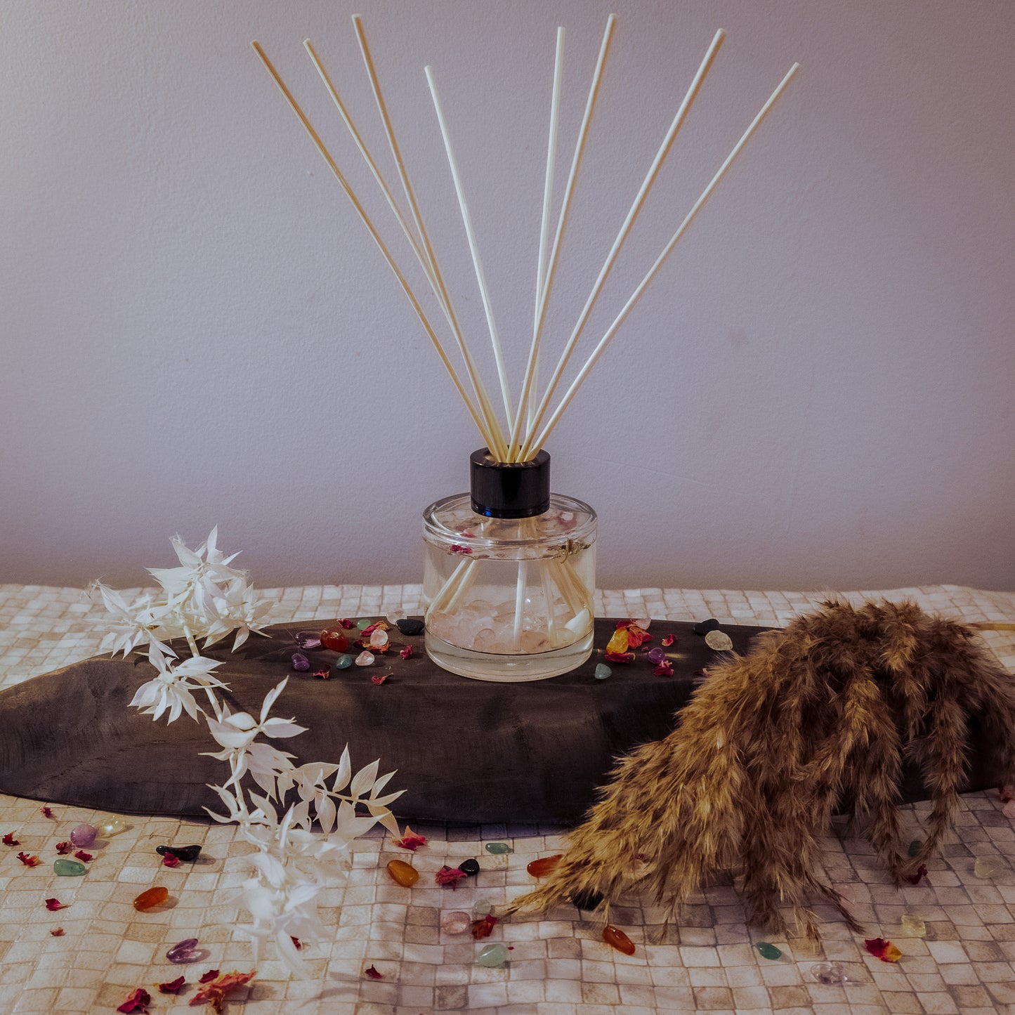 Rose Quartz Crystal Infused Reed Diffusers - Customisable (100ml)