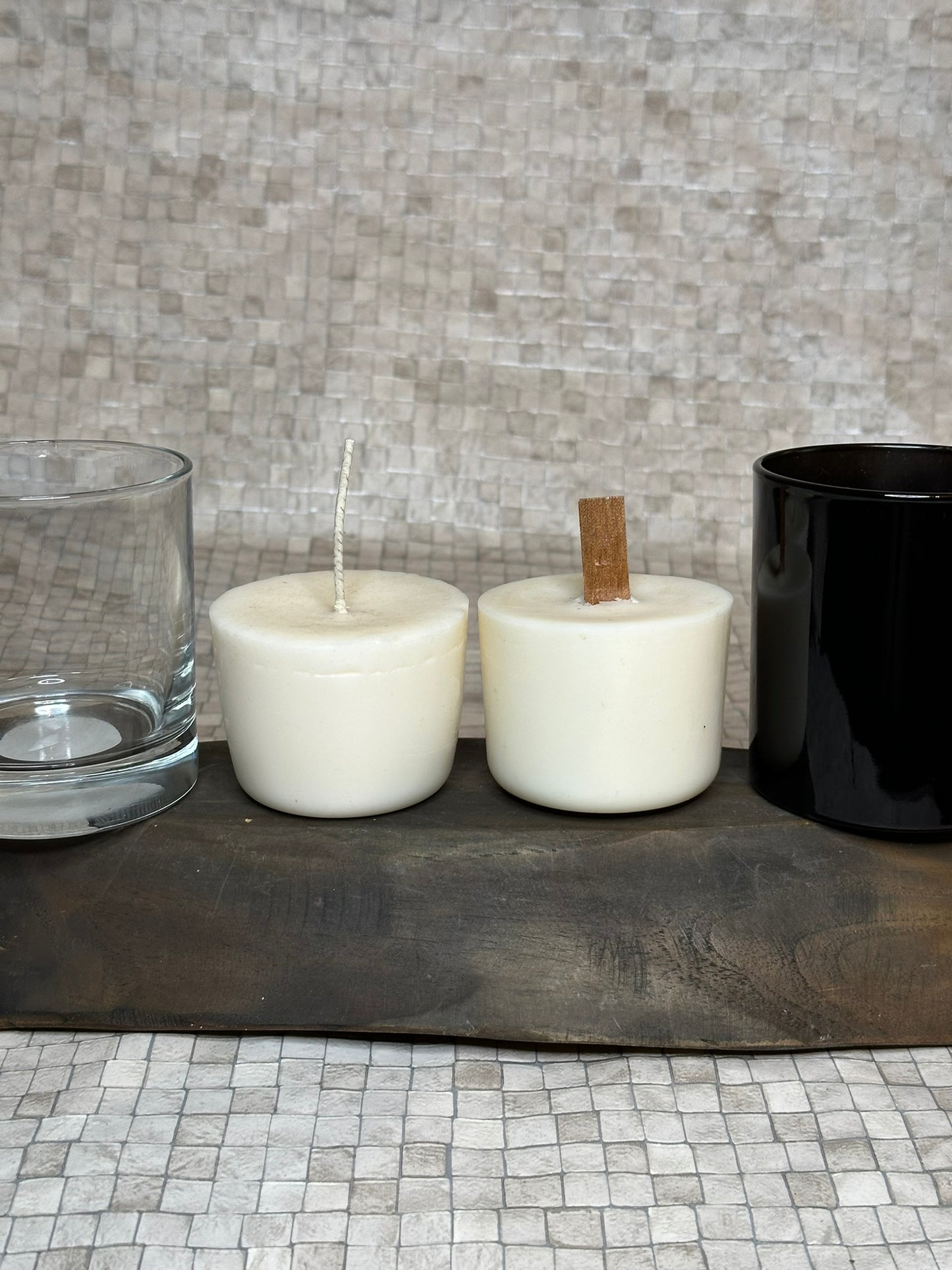 Candle Refills for Lotti Clear and Black (Wooden Wick)