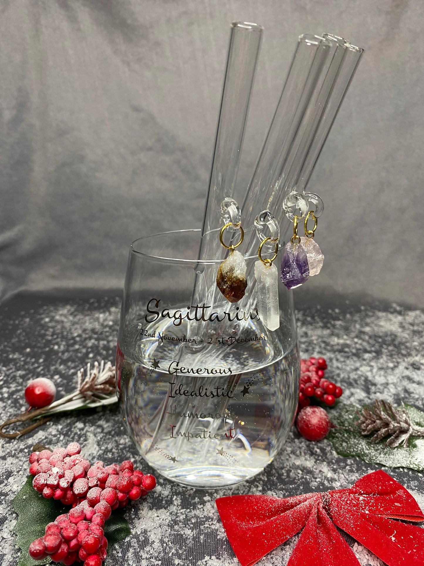 Dangling Crystal Straws