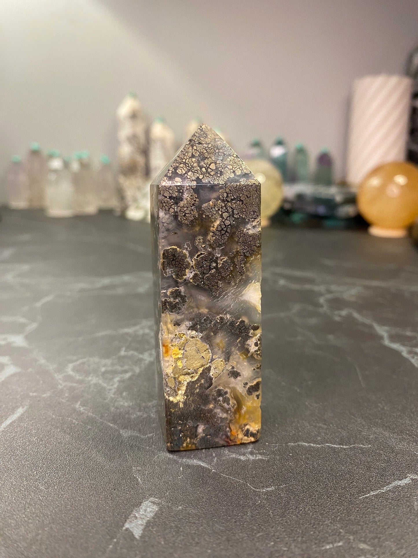 NO.3 Pyrite in Quartz Point