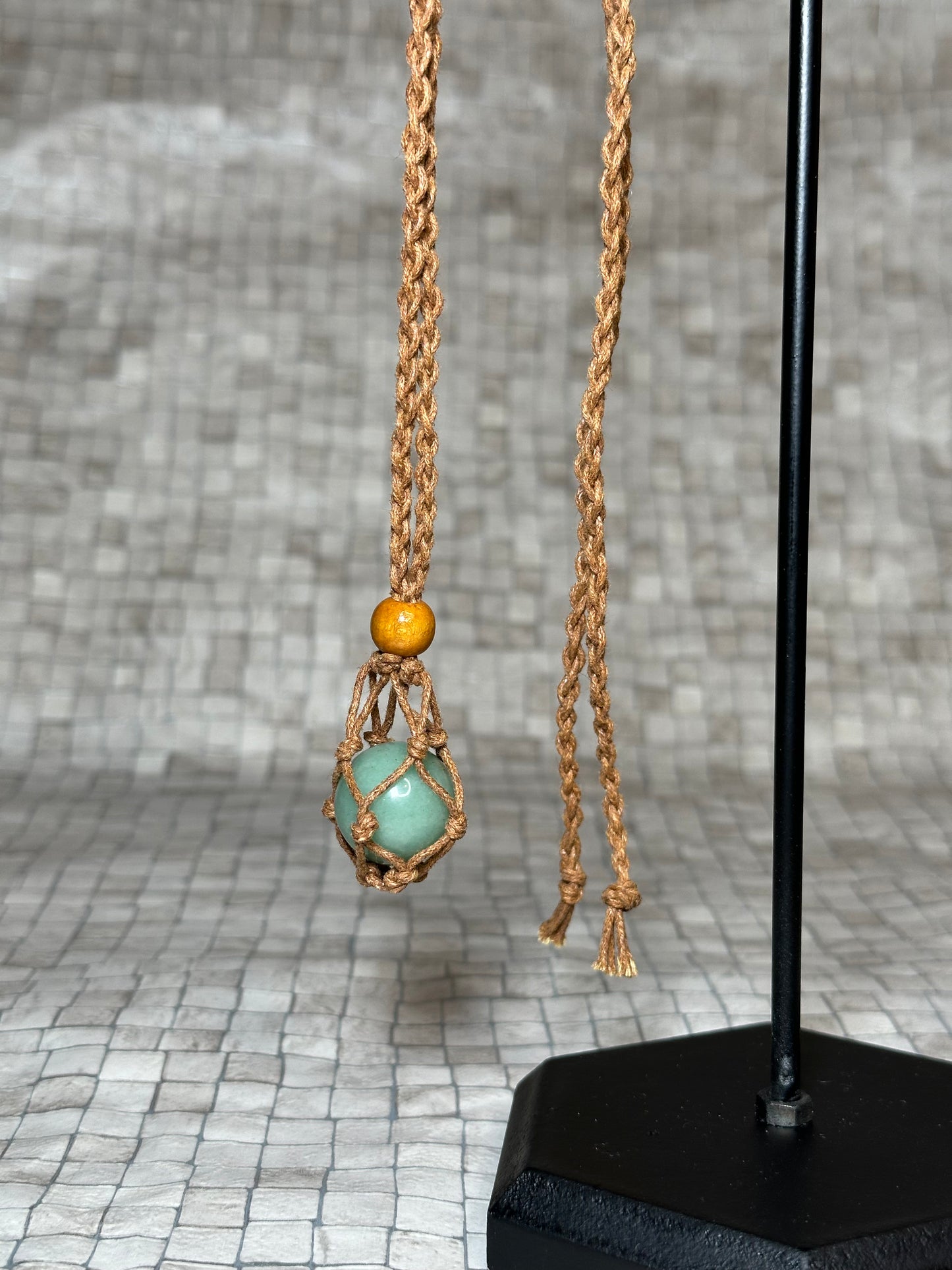 Black/Brown Cord Adjustable Cage Necklace