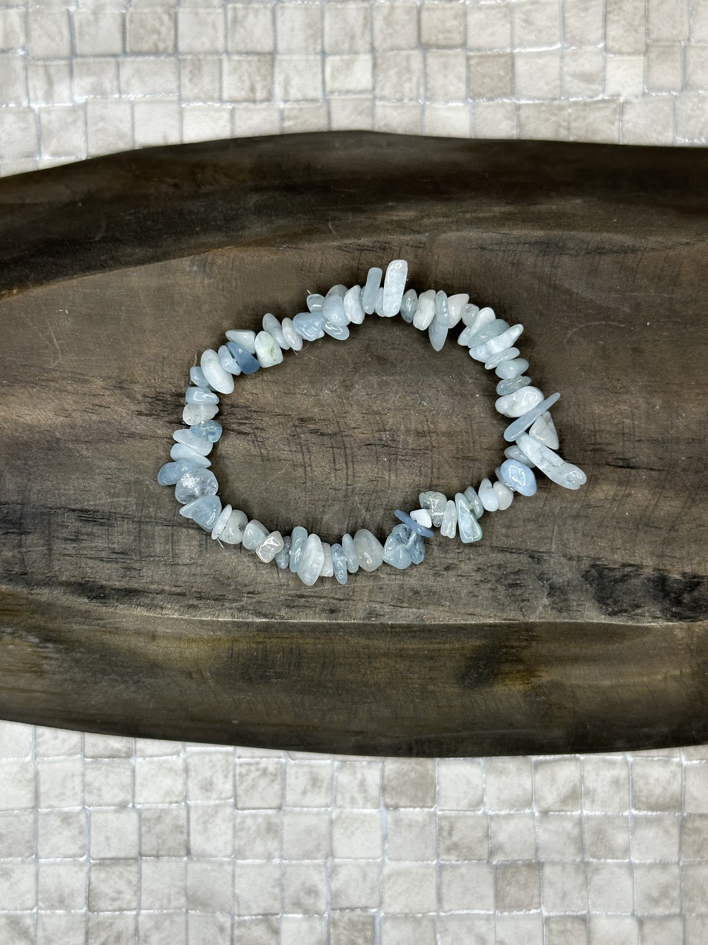 Aquamarine Chip Bracelet