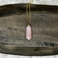Rose Quartz Hexagon Crystal Point Necklace