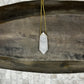 Clear Quartz Hexagon Crystal Point Necklace