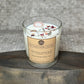 Rose Quartz Infused crystal candle - Peony & Blush Suede Scent (200g)
