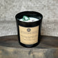 Green Aventurine Infused crystal candle - Frosted Eucalyptus Scent (200g)