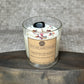 Black Obsidian Infused crystal candle - Meadow Lily & Cotton Musk Scent (200g)