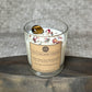 Golden Tigers Eye Infused crystal candle - Rock Salt and Driftwood Scent (200g)