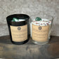Green Aventurine Infused crystal candle - Frosted Eucalyptus Scent (200g)