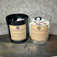Black Obsidian Infused crystal candle - Meadow Lily & Cotton Musk Scent (200g)