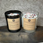 Rose Quartz Infused crystal candle - Peony & Blush Suede Scent (200g)