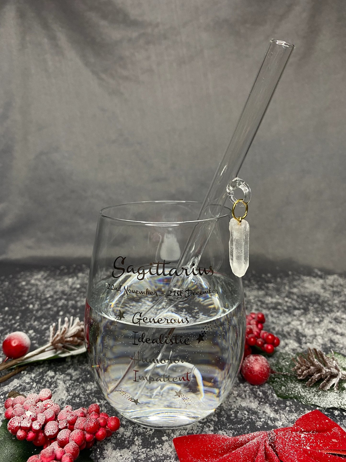 Dangling Crystal Straws