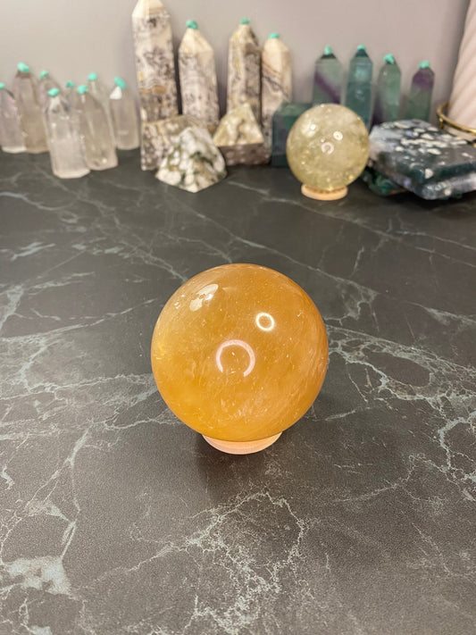Orange Calcite Sphere