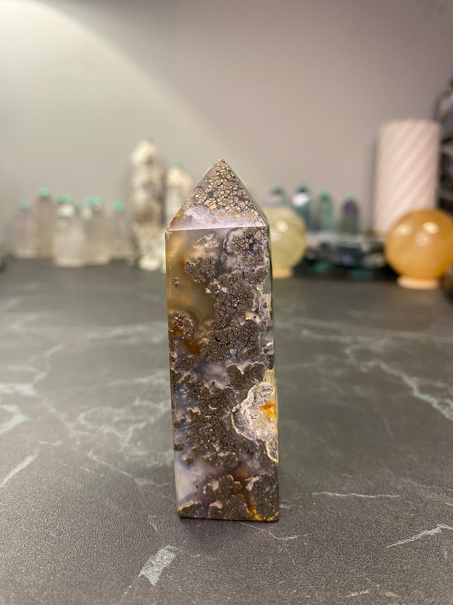 NO.3 Pyrite in Quartz Point