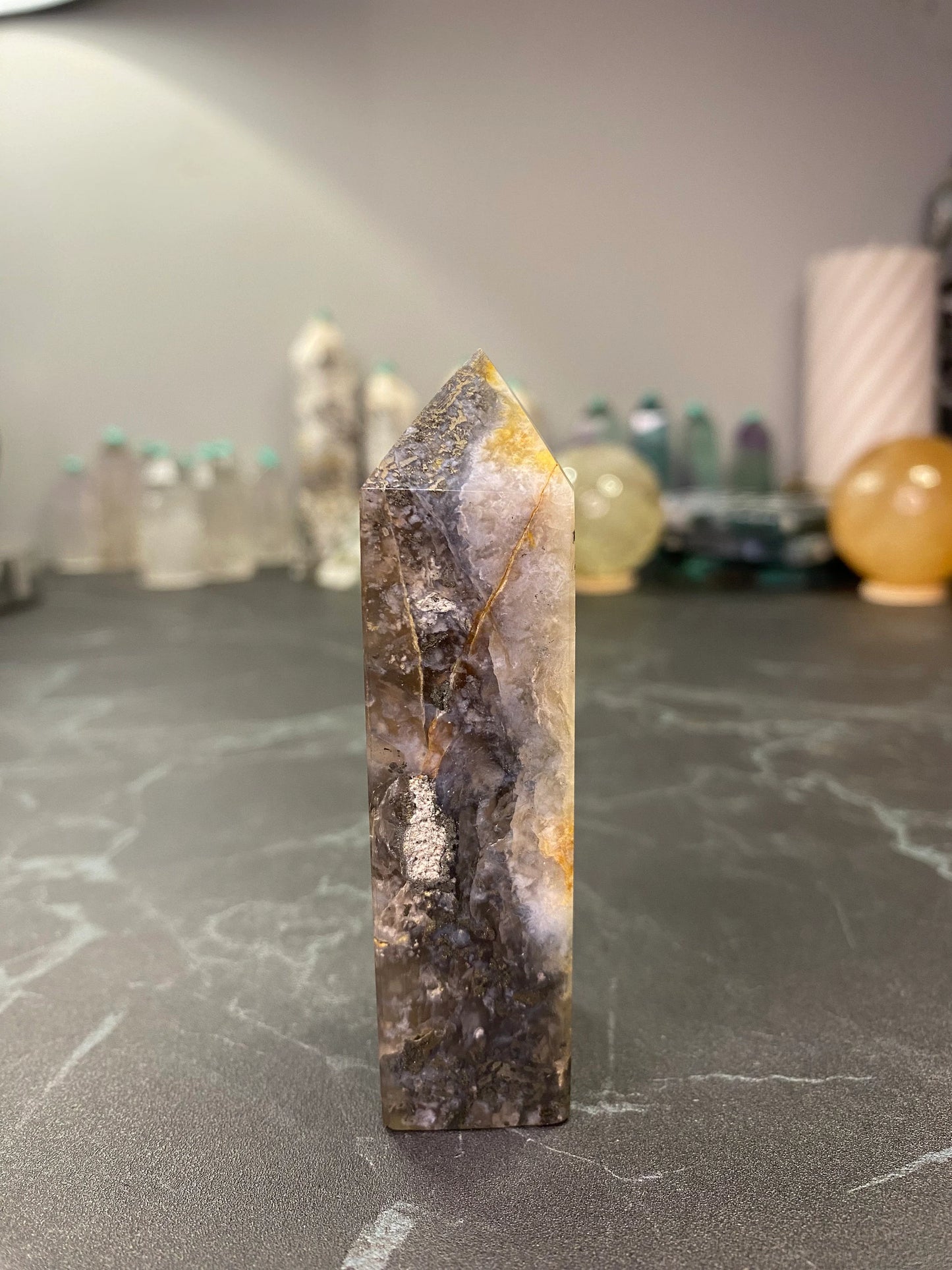 NO.1 Pyrite in Quartz Point